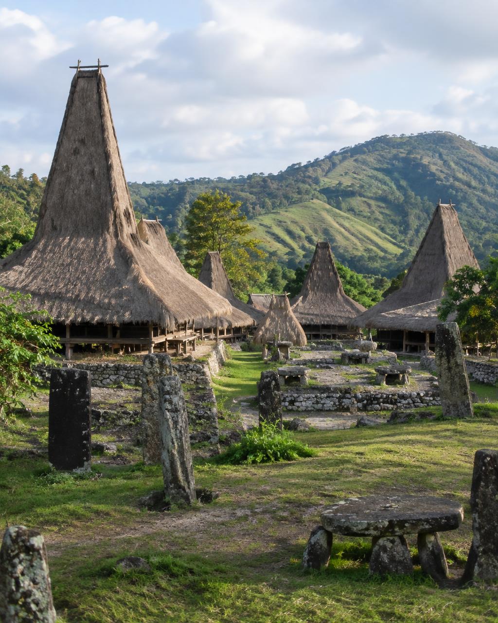 Traditional thatched village in Sumba